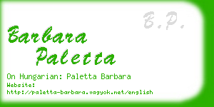 barbara paletta business card